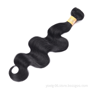 1B Natural Color Body Wave Long Brazilian Virgin Human Hair Weave Bundles Wholesale Colored Hair Bundles